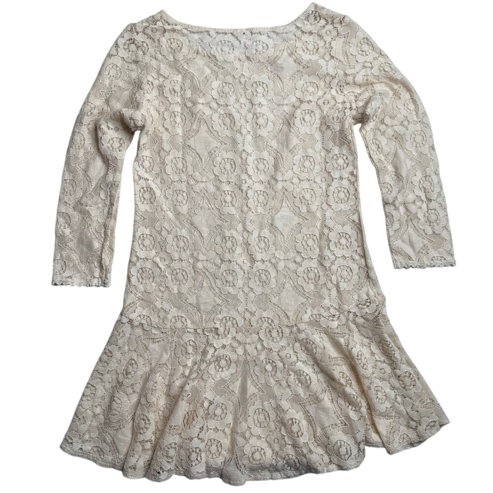 Free People Walking to the Sun Cream Lace Dress - Picture 3 of 7